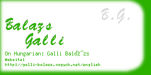 balazs galli business card